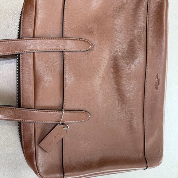 Coach Hamilton Briefcase Laptop Leather Bag Crossbody Brown - Picture 4 of 6